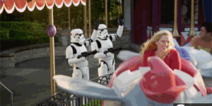 Darth Vader goes to Disneyland.