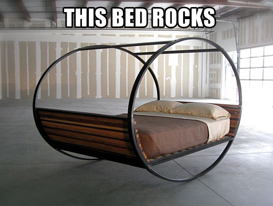 This bed rocks.