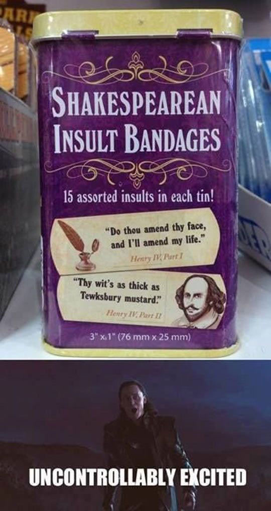 Shakespearean Insult Bandages!