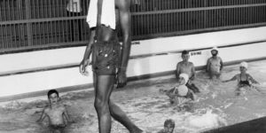 David Isom, 19, crossed the color line in a segregated pool in Florida on June 8, 1958, which resulted in officials closing the facility.