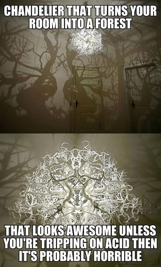 Chandelier that turns your room into a forest.