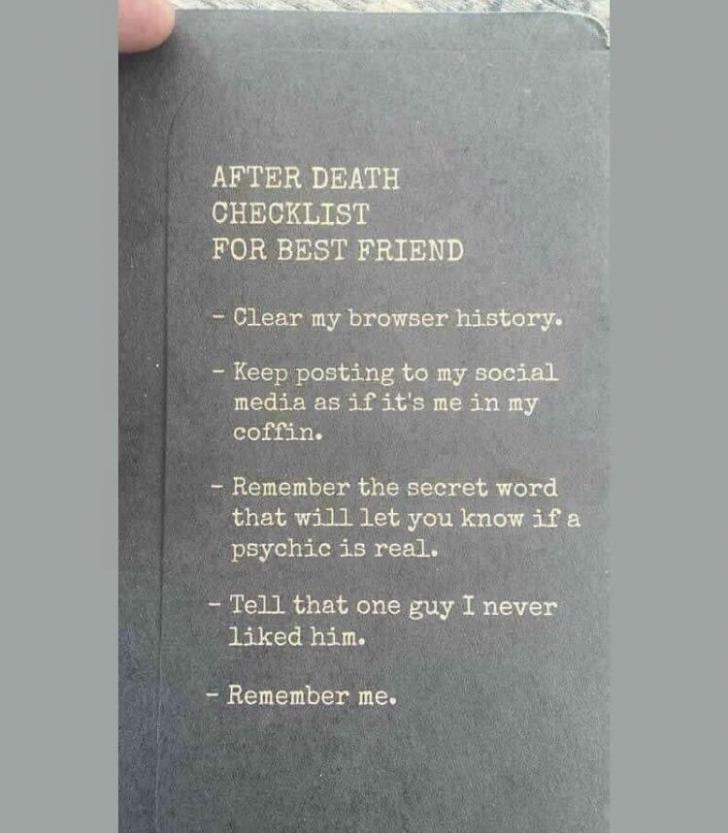After Death Checklist