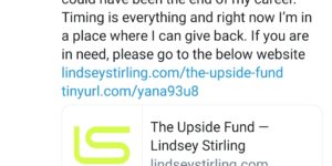 Lindsey Stirling is good stock.