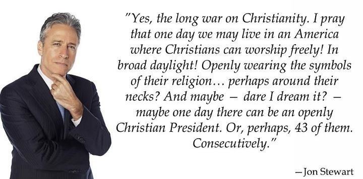 Jon Stewart on the War on Christianity.