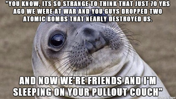 A visiting friend from Japan said this one morning during a silent breakfast. It must've been all she was thinking about during the silence..
