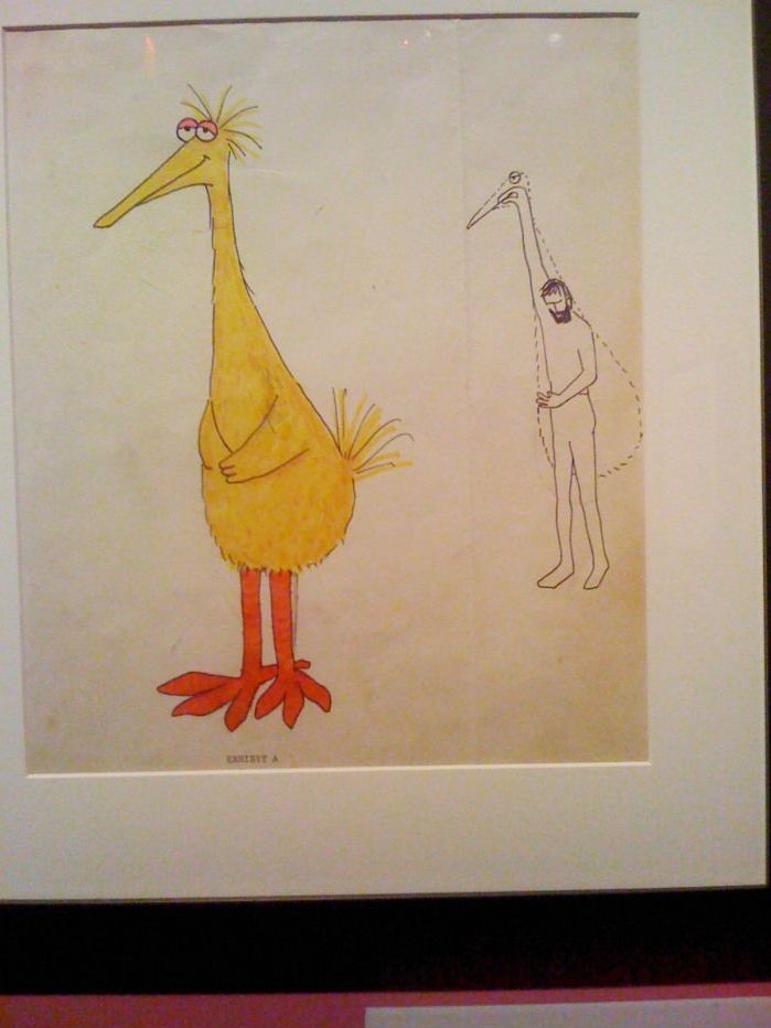 Jim Hensons first drawing of Big Bird.
