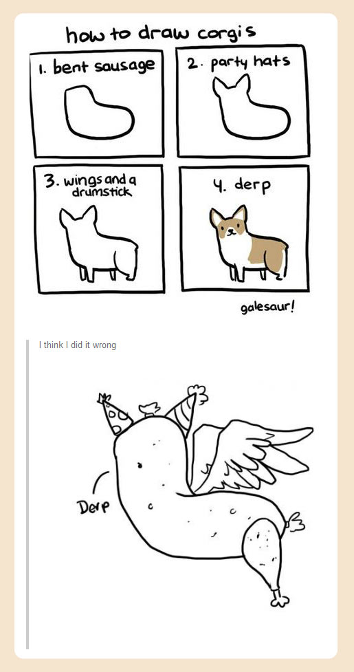 How to draw corgi's.