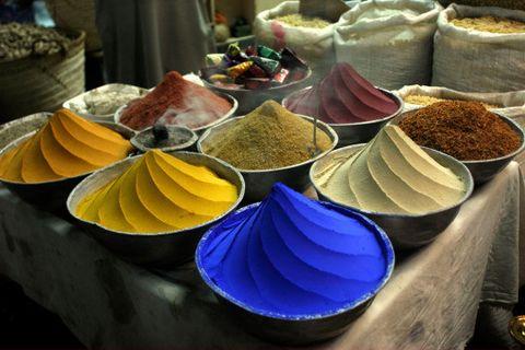 Spices in a Bazaar, Cairo Egypt