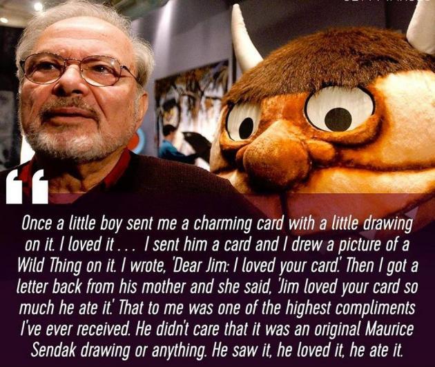 Maurice Sendak recieves the highest of compliments