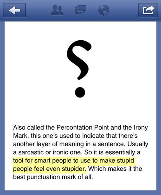 *insert sarcastic punctuation mark here*