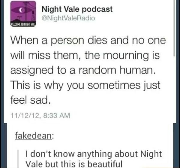 When a person dies and no one will miss them...