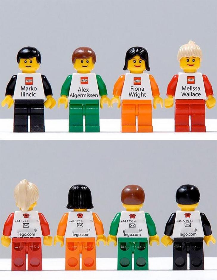 LEGO employees have their own unique business cards.
