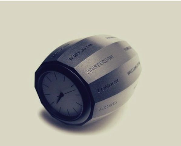 World Time Clock Barrel.