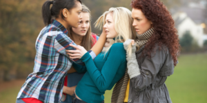 This is a stock photo of “bullying”