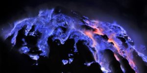Indonesian Volcano Spews Hauntingly Beautiful Blue Lava