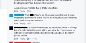 Man celebrating vote to repeal Obamacare learns he is on Obamacare.