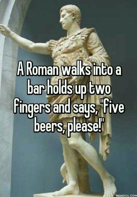 Five beers please