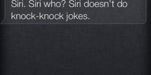 Anti knock-knock joke Siri