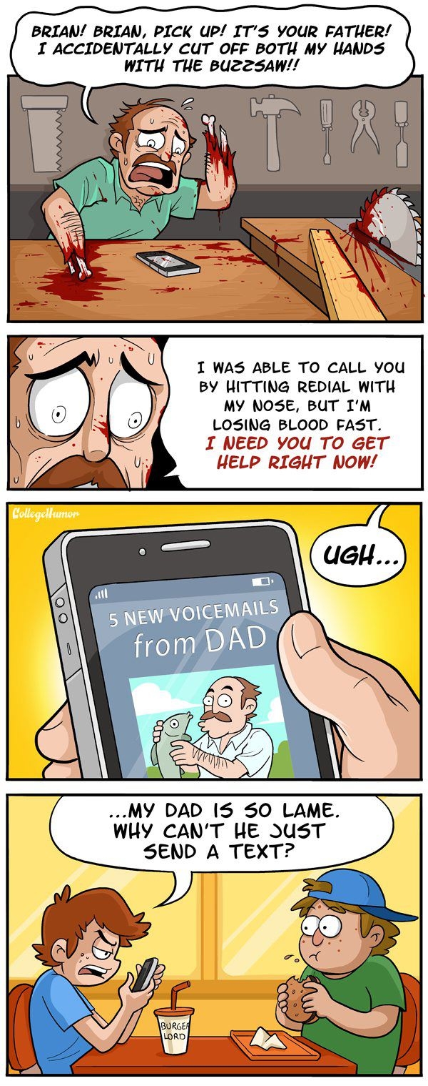 So lame using voicemail!