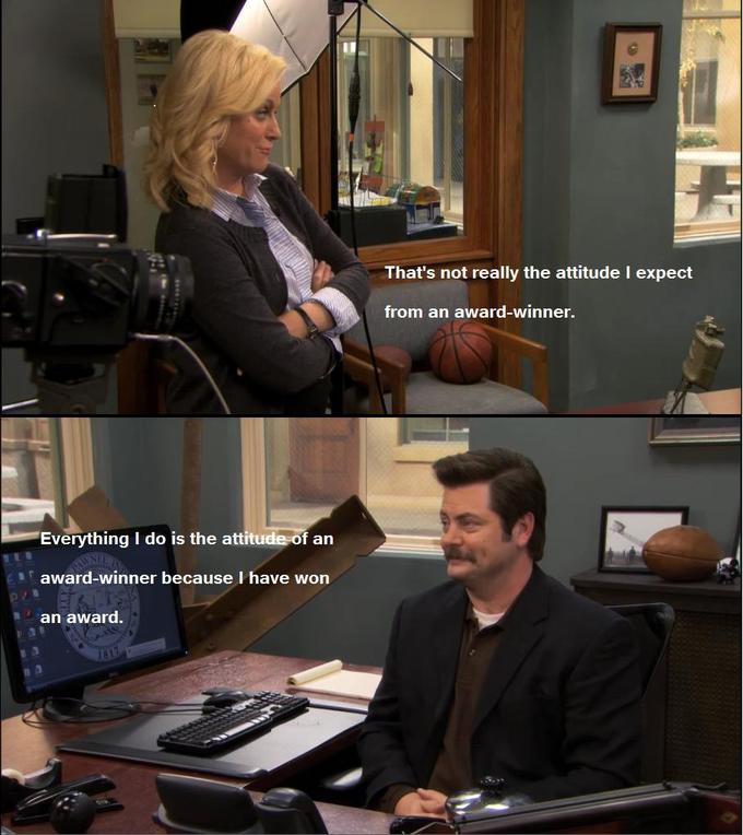 Ron Swanson logic.