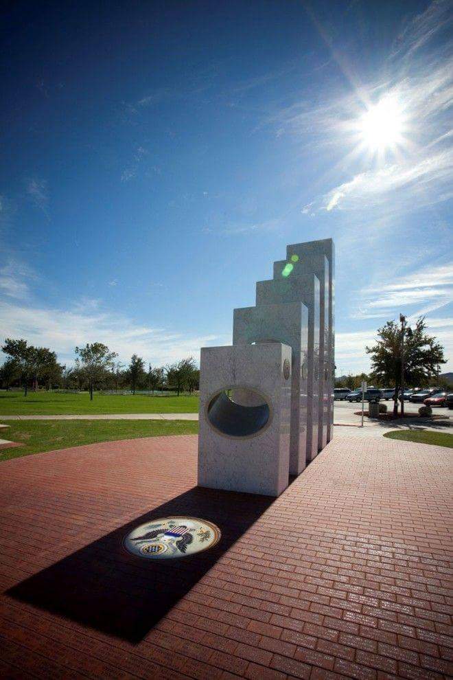 At exactly 11:11 a.m. every Veteran's Day (Nov. 11), the sun aligns perfectly with the Anthem Veteran's Memorial in Arizona to shine through the ellipses of the five marble pillars representing each branch of the Armed Forces