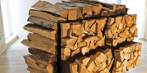 Neat wood pile.