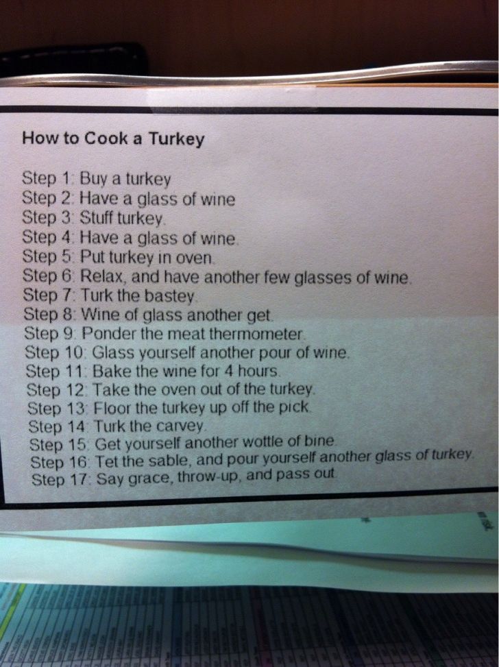 How to cook a turkey.