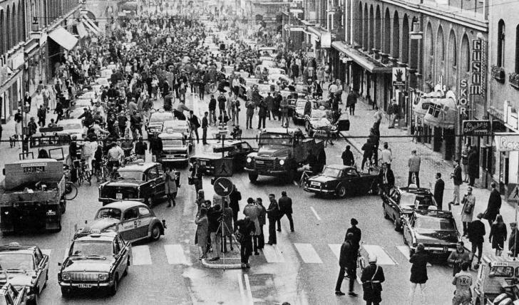 September 3, 1967 - The day Sweden switched from driving on the left side of the road to driving on the right