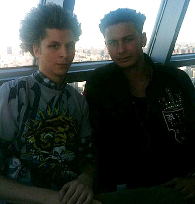 Michael Cera and Pauly D.
