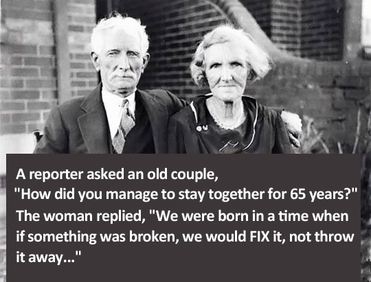 How did you stay together for 65 years?