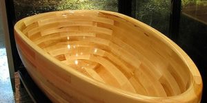 Magnificent Wooden Bathtub