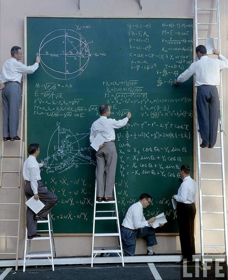 NASA scientists at work. Circa 1960s.