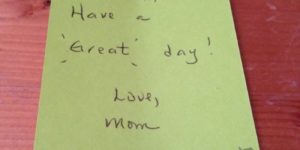 Kid’s response to a mom’s sweet note.