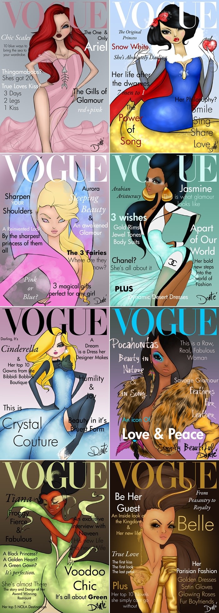 Disney Princesses x Vogue