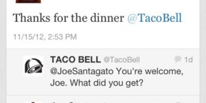 Tweeting with Taco Bell.