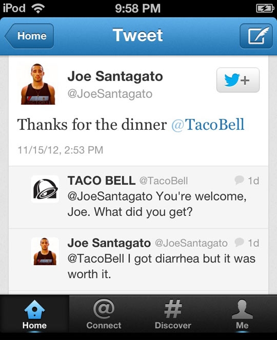 Tweeting with Taco Bell.