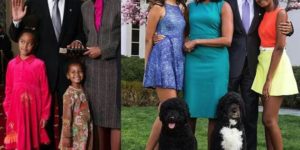 The Obamas, then and now