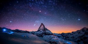 Matterhorn at night.