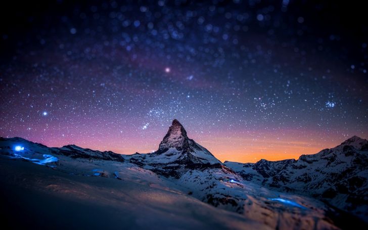 Matterhorn at night.