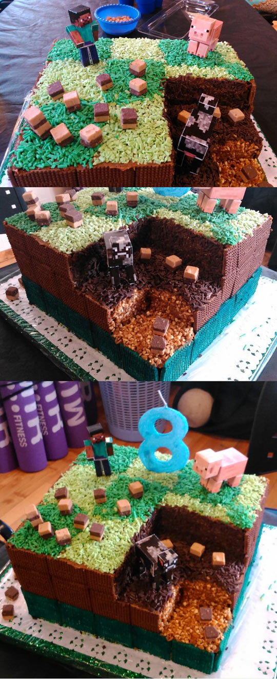 Minecraft cake!