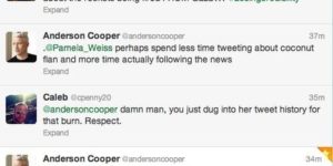 Anderson Cooper knows how to burn.