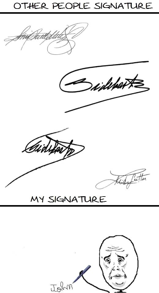 Signatures.