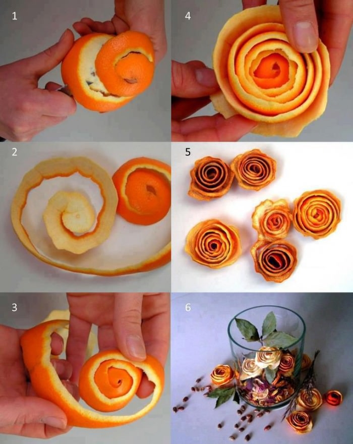 Orange peel art.