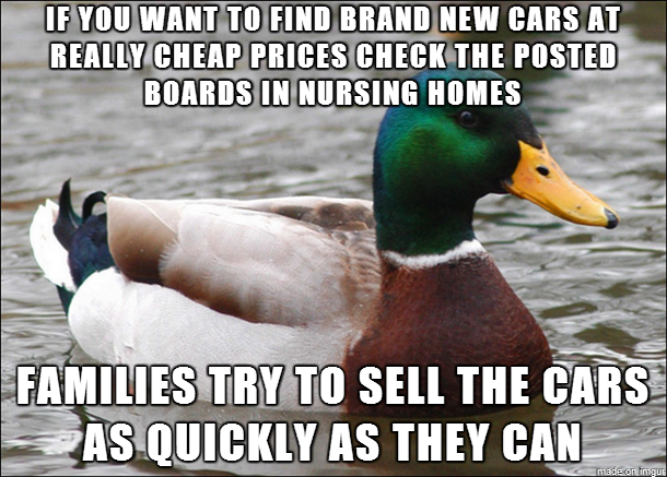 Getting a good deal on a new car.
