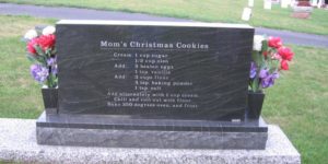 On the backside of Mom’s headstone