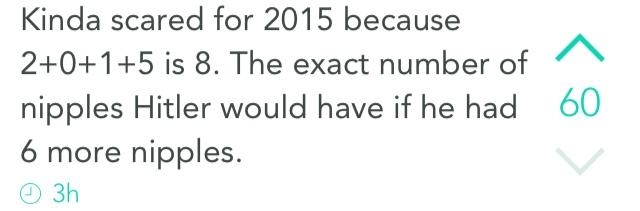 I'm a bit worried about 2015...