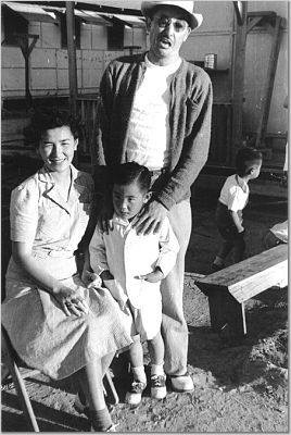 An American-Japenese family in an internment camp. Arizona, USA 1940s