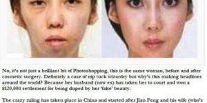 Man sues his wife for being ugly… and won?