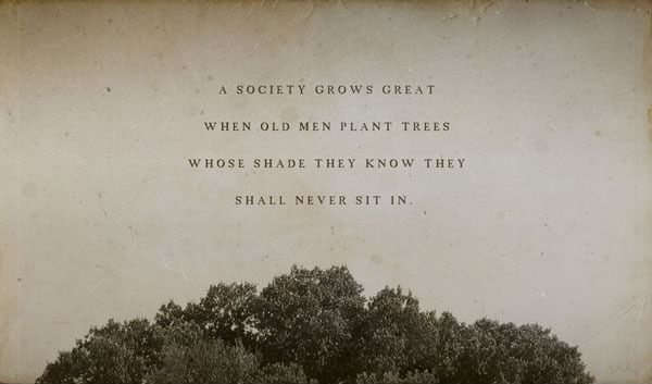 A society grows great when...