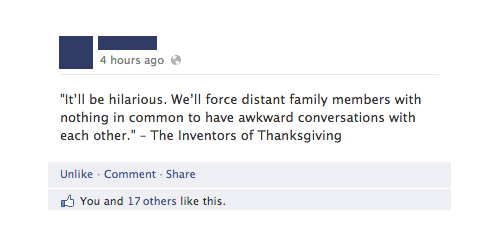 The inventors of Thanksgiving.